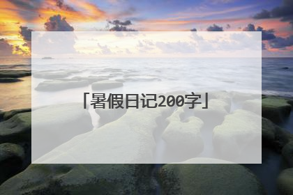 暑假日记200字