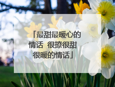 最甜最暖心的情话 很撩很甜很暖的情话