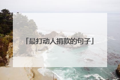 最打动人捐款的句子