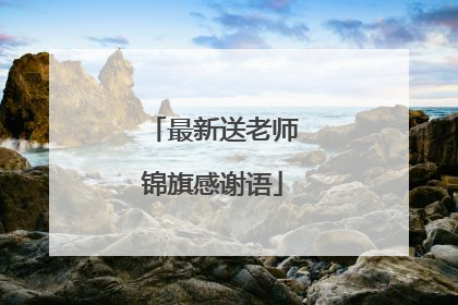 最新送老师锦旗感谢语