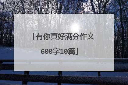 有你真好满分作文600字10篇