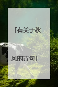 有关于秋风的诗句