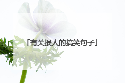 有关损人的搞笑句子