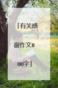 有关感谢作文800字