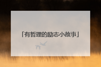 有哲理的励志小故事