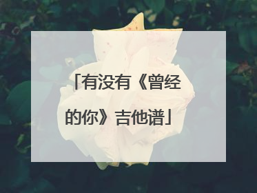 有没有《曾经的你》吉他谱