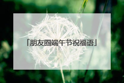 朋友圈端午节祝福语