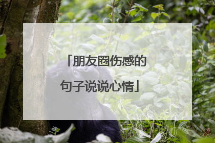 朋友圈伤感的句子说说心情