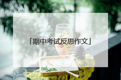 期中考试反思作文