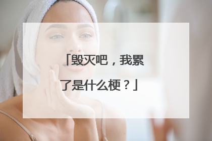 毁灭吧，我累了是什么梗？