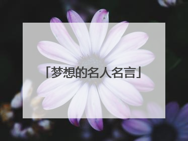 梦想的名人名言