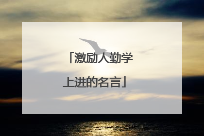 激励人勤学上进的名言