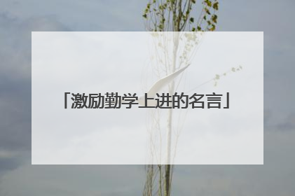 激励勤学上进的名言