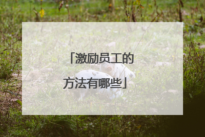 激励员工的方法有哪些