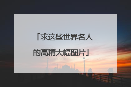 求这些世界名人的高精大幅图片