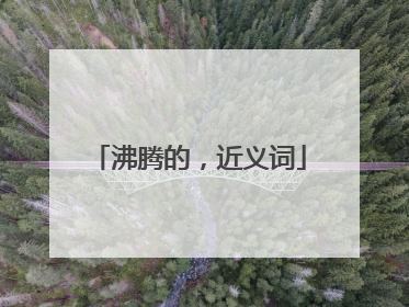 沸腾的，近义词