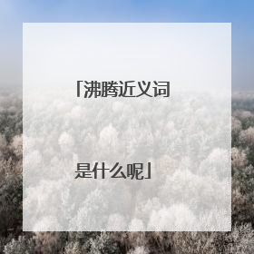 沸腾近义词是什么呢
