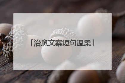 治愈文案短句温柔