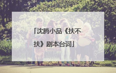 沈腾小品《扶不扶》剧本台词