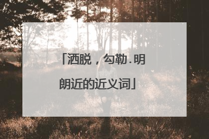 洒脱，勾勒.明朗近的近义词