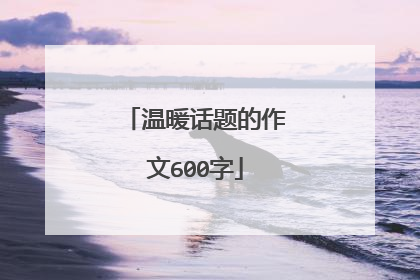温暖话题的作文600字