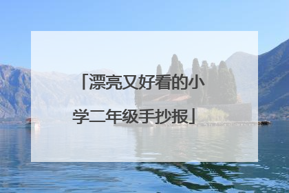 漂亮又好看的小学二年级手抄报