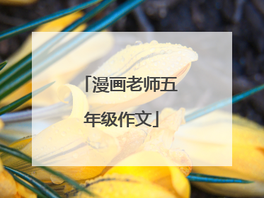 漫画老师五年级作文