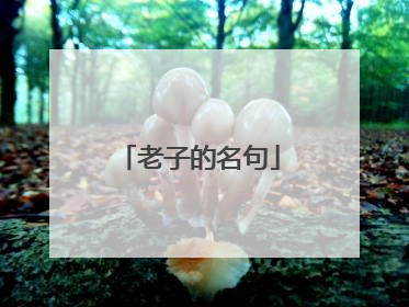 老子的名句
