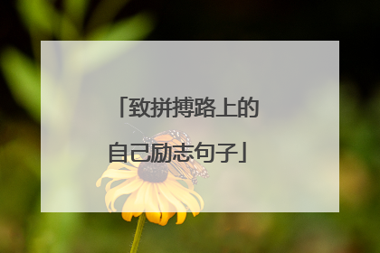 致拼搏路上的自己励志句子
