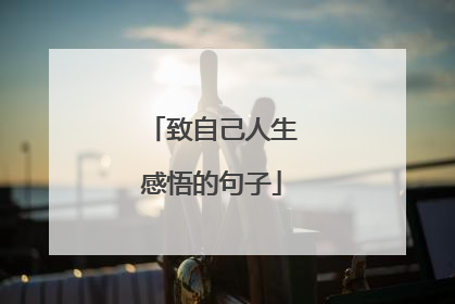致自己人生感悟的句子