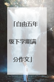 自由五年级下学期满分作文