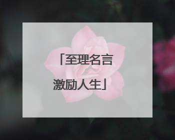 至理名言激励人生