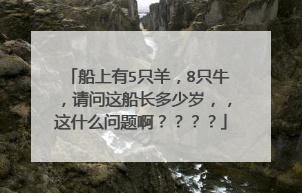 船上有5只羊，8只牛，请问这船长多少岁，，这什么问题啊？？？？