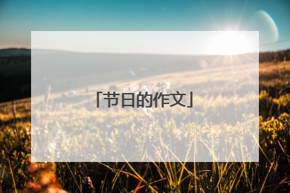 节日的作文