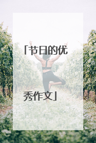 节日的优秀作文