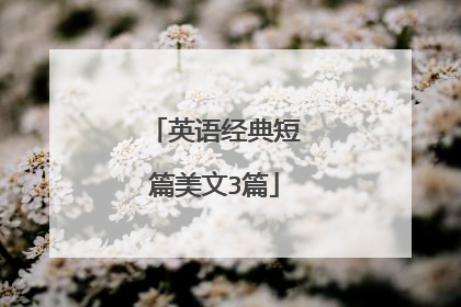 英语经典短篇美文3篇