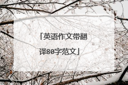英语作文带翻译80字范文