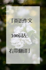 英语作文100词左右带翻译