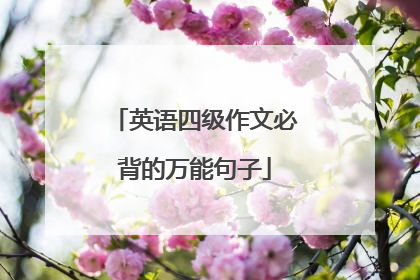 英语四级作文必背的万能句子
