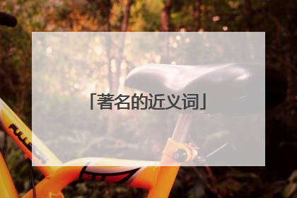 著名的近义词