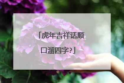 虎年吉祥话顺口溜四字?