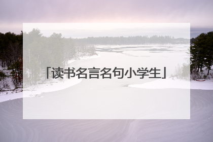 读书名言名句小学生