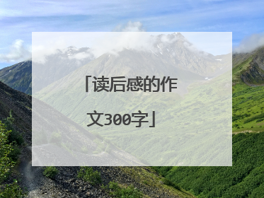 读后感的作文300字