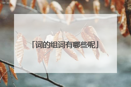 词的组词有哪些呢