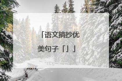 语文摘抄优美句子「」