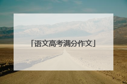 语文高考满分作文