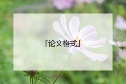 论文格式