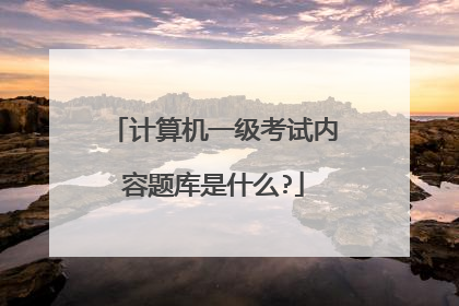 计算机一级考试内容题库是什么?
