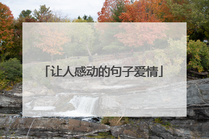 让人感动的句子爱情