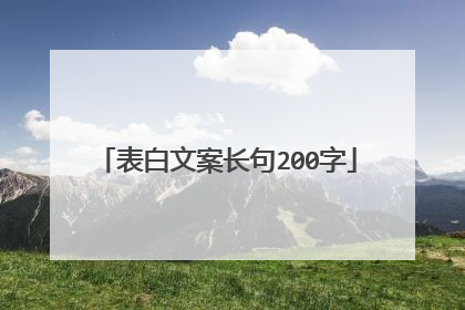 表白文案长句200字